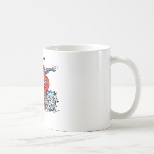 Whimsical Alaska King Crab auf Motorrad-Tasse Kaffeetasse (Rechts)