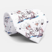 Whimsical Alaska Weihnachtsfest Wildlife Krawatte (Gerollt)