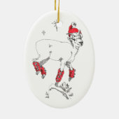 Whimsical Alaska Wildlife Christmas Tree Keramik Ornament (Hinten)
