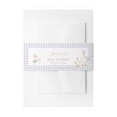 Whimsical Albern Gänse Lila Gingham Baby Dusche Einladungsbanderole (Vorderseite Beispiel)