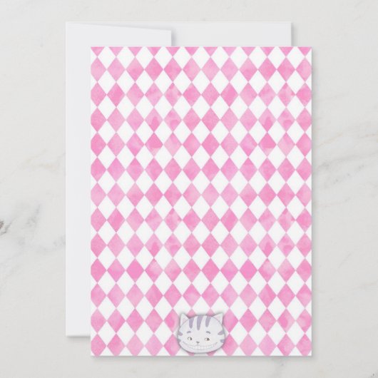 Whimsical Alice im Wunderland Baby Dusche Einladung (Rückseite)