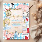 Whimsical Alice im Wunderland Baby Dusche Einladung
