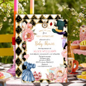 Whimsical Alice im Wunderland Babyshower-Tee Einladung