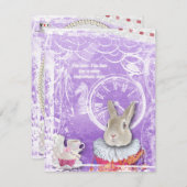 Whimsical Alice im Wunderland Collage Baby Dusche Einladung (Vorne/Hinten)