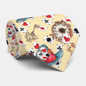 Whimsical Alice & Mad Hatter Männer-Krawatte Krawatte (Gerollt)