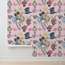 Whimsical Alice Teegesellschaft Rosa Streifen Tape