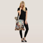 Whimsical Alice und Rabbit Tea Time Tasche (Am Model)