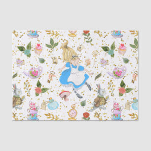 Whimsical Alice's Adventures in Wonderland Craft Seidenpapier