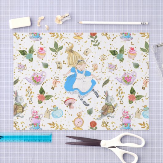 Whimsical Alice's Adventures in Wonderland Craft Seidenpapier (Handwerk)