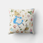 Whimsical Alice's Adventures in Wonderland Glitzer Kissen (Rückseite)