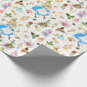 Whimsical Alice's Adventures in Wonderland Party Geschenkpapier (Ecke)