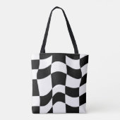 Whimsical Allure: Liniert Gemustert Abstrakt Tasche (Rückseite)