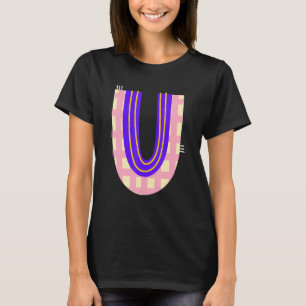 Whimsical Alphabet Letter U Typografy Character U T-Shirt