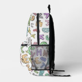 Whimsical Alphabet Letters for Kids Bedruckter Rucksack (Rechts)