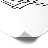 Whimsical Amalfi Coast Beach Chair Art Poster (Ecke)