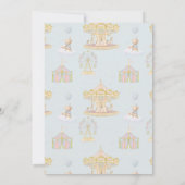 Whimsical Amusement Park Carousel Baby Shower Einladung (Rückseite)