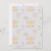 Whimsical Amusement Park Carousel Baby Shower Einladung (Rückseite)