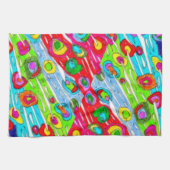 Whimsical and Colorful Mohn Blume Küchentuch (Horizontal)