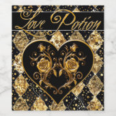 Whimsical and Elegant Goth Liebe Potion Wein Weinetikett (Einzelnes Label)