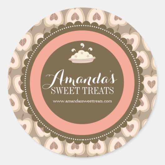 Whimsical and Fun Dessert Labels Runder Aufkleber (Vorderseite)