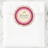 Whimsical and Fun Dessert Labels Runder Aufkleber (Tasche)