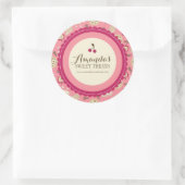 Whimsical and Fun Dessert Labels Runder Aufkleber (Tasche)