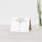 Whimsical and Funny Cat Painting Grußkarten Karte (Rückseite)