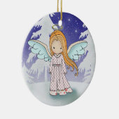 Whimsical Angel Weihnachten Keramikornament (Rechts)