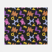 Whimsical Animal Balloons & LIEBE Letters Fleecedecke (Vorderseite (Horizontal))