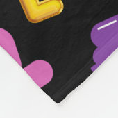 Whimsical Animal Balloons & LIEBE Letters Fleecedecke (Ecke)