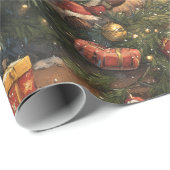 “Whimsical Animal Christmas Geschenkpapier (Rolleneckpunkt)