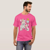 Whimsical Animal Face Collage Design Freunde T-Shirt (Vorne ganz)
