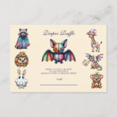 Whimsical Animal Halloween Diapper Raffle Begleitkarte (Vorderseite)
