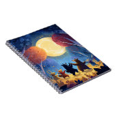 Whimsical Animal Moon Dance Notebook Notizblock (Rechte Seite)