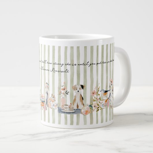 Whimsical Animals Drinking Jumbo-Tasse (Vorderseite Rechts)