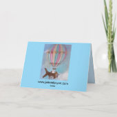 Whimsical Animals in Flying Machines Art Karte (Rückseite)