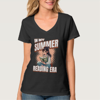 Whimsical Anime Style Girl In My Summer Reading Er T-Shirt