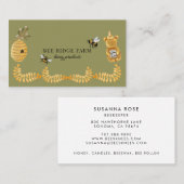 Whimsical apiary Beekeeper Honey Products Visitenkarte (Vorne/Hinten)
