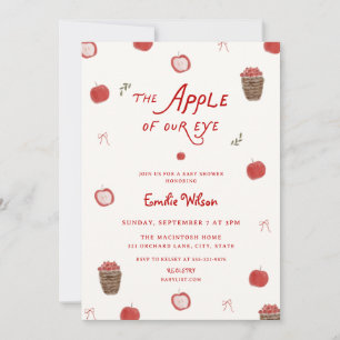 Whimsical Apple of Our Eye Babyparty-Einladung Einladung