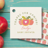 Whimsical Apple Theme Fall Baby Dusche Dank Geschenkanhänger