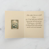 Whimsical April Blooms Art Nouveau Design Karte (Innenseite)