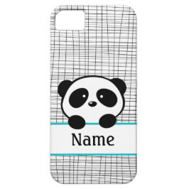 Whimsical Aqua Blue Personalisiert Panda iPhone 11 Hülle