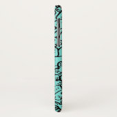 Whimsical Aquamarin Rabbit Bunny Zeichnend Monogra Case-Mate iPhone Hülle (Hinten/Links)