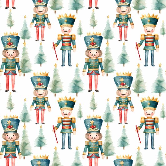 Whimsical Aquarell Nutcracker Monogramm Geschenkpa Fleecedecke