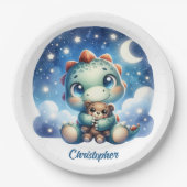 Whimsical Aquarellbär Pappteller (Vorderseite)