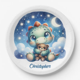 Whimsical Aquarellbär Pappteller