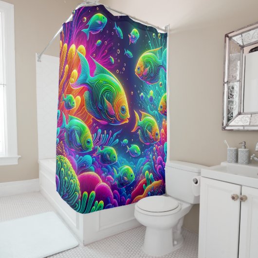"Whimsical Aquatic Ballet" Duschvorhang (Beispiel)
