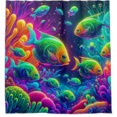 "Whimsical Aquatic Ballet" Duschvorhang (Vorderseite)