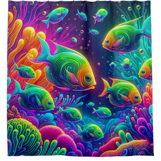 "Whimsical Aquatic Ballet" Duschvorhang (Vorderseite)