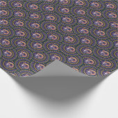 Whimsical Aries Astrologie Mandala Art Deco Fans Geschenkpapier (Ecke)